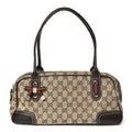 Gucci Monogram Small Princy Satchel Dark Brown