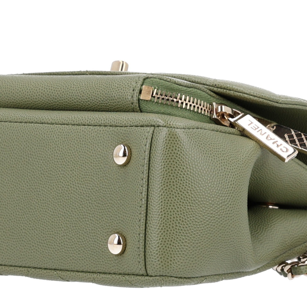 Chanel Caviar Quilted Small Business Affinity Flap Green