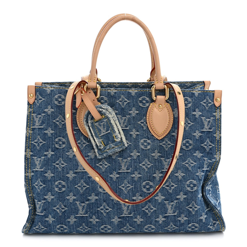 Louis Vuitton Monogram Denim Onthego MM Blue