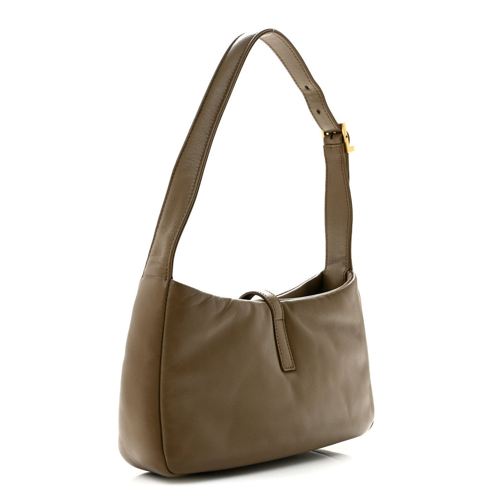 Saint Laurent Padded Lambskin Le 5 A 7 Hobo Dark Peanut