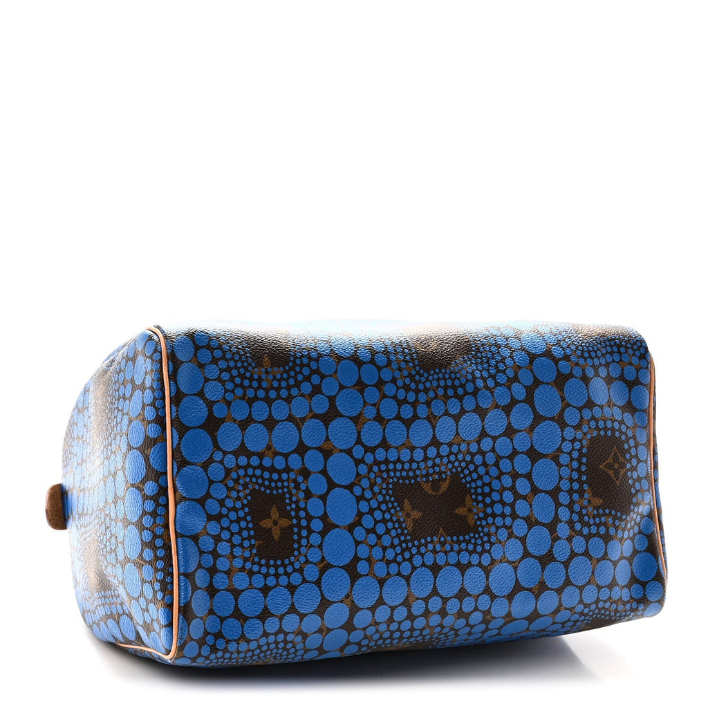 Louis Vuitton Monogram Kusama Town Speedy 30 Blue