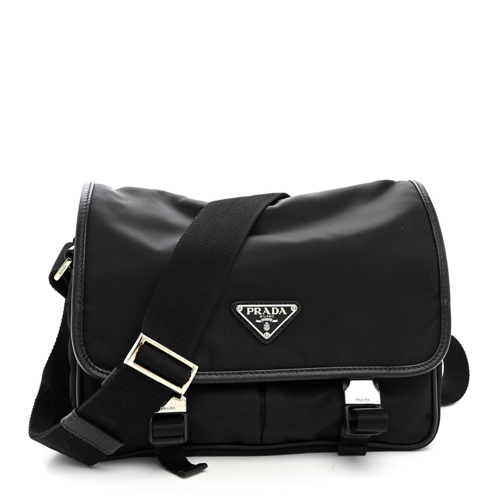 Prada Nylon and Saffiano Messenger Bag
