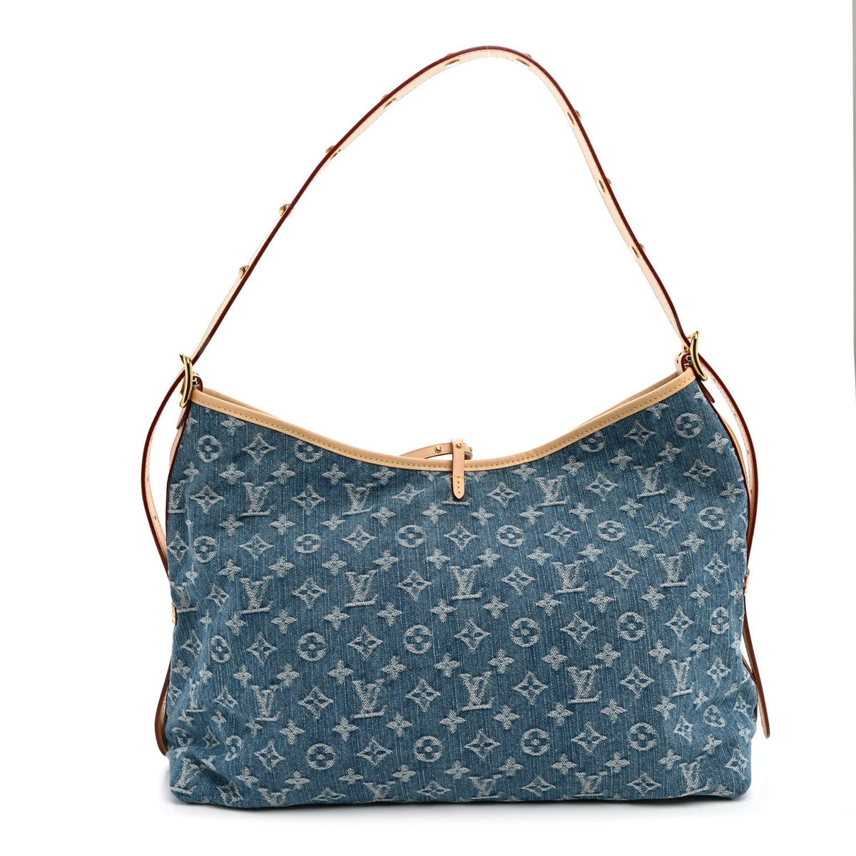 Louis Vuitton Monogram Denim CarryAll MM Blue