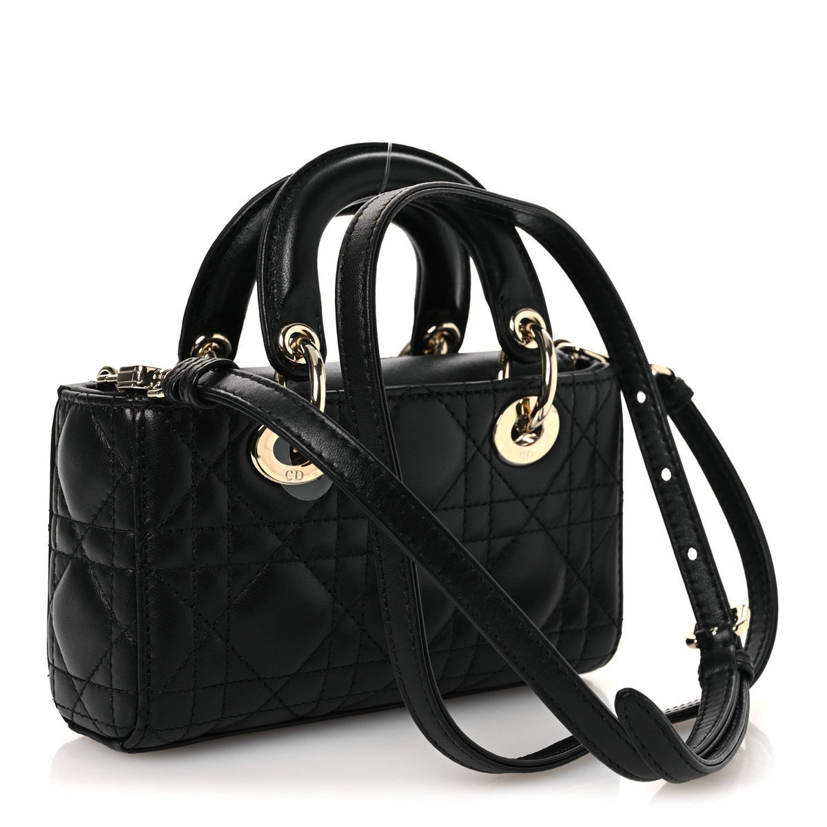 Dior Lambskin Cannage Micro Lady D-Joy Black