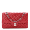 Chanel Caviar Quilted Medium Double Flap Red