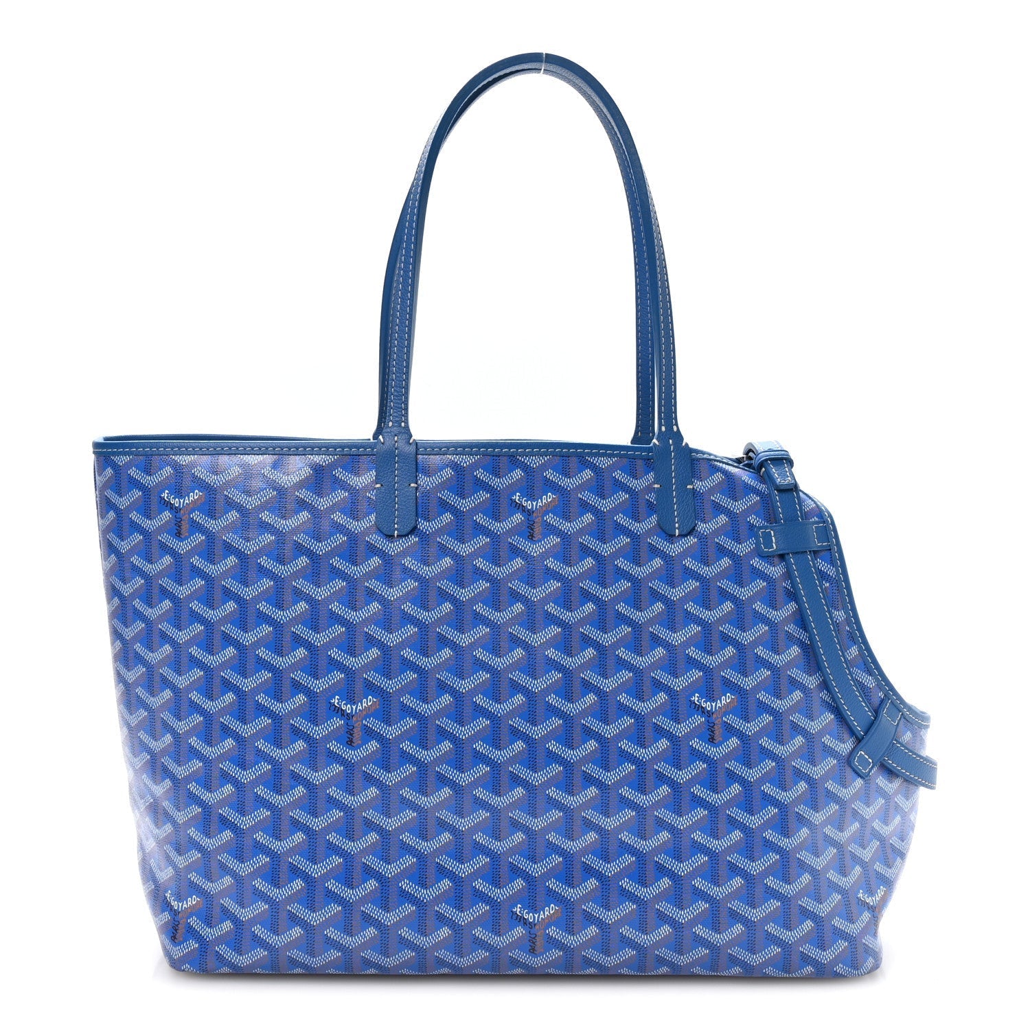 Goyard Goyardine Chien Gris Pet Carrier Sky Blue front view