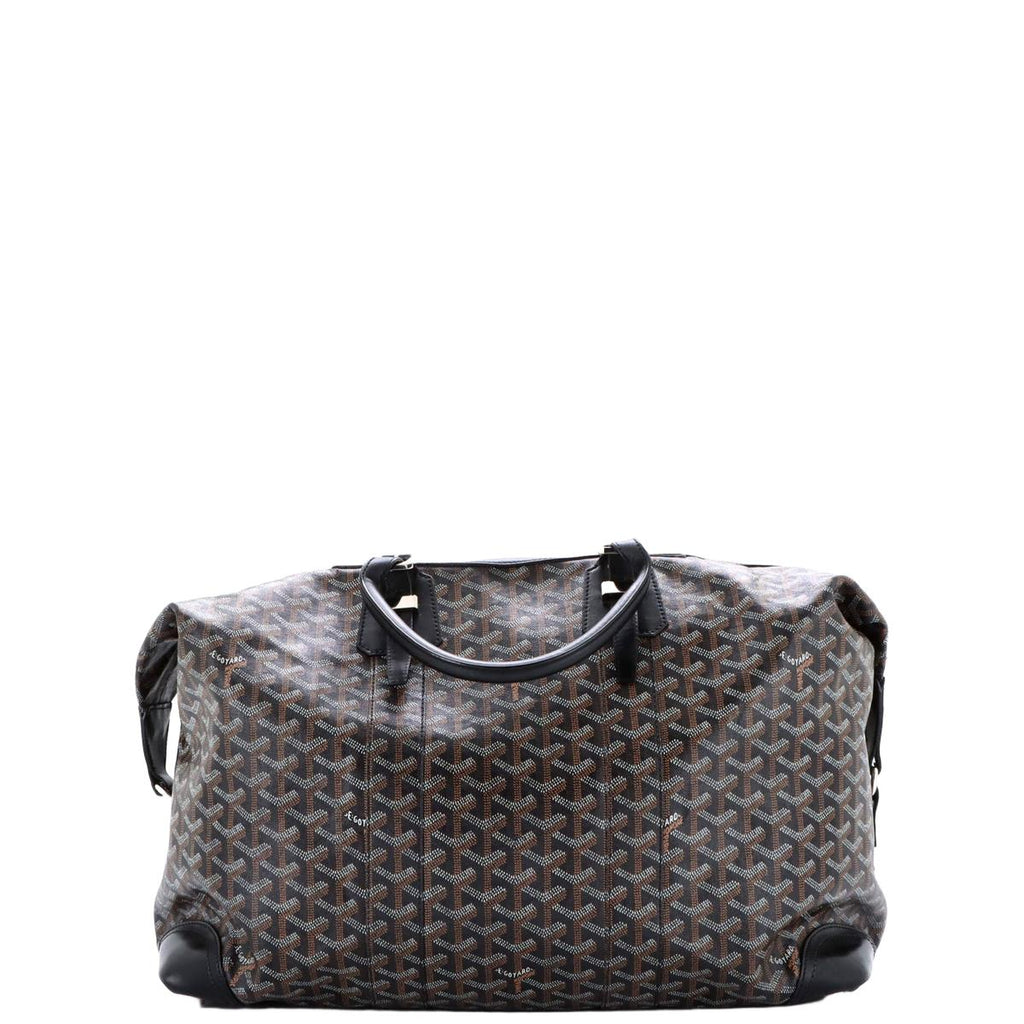 Goyard Bowling 45 Travel Bag Black Goyardine — back view
