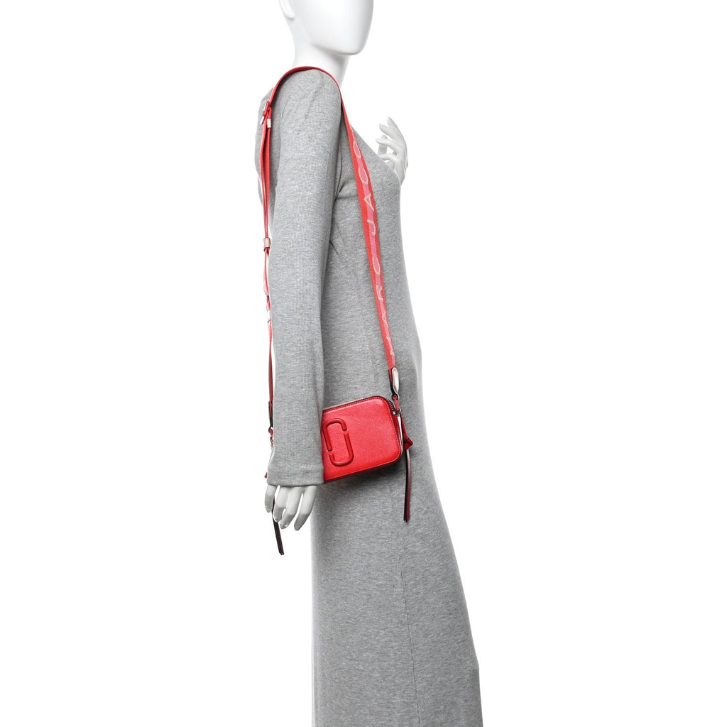 Marc Jacobs Saffiano Small Snapshot Camera Bag Red Beige