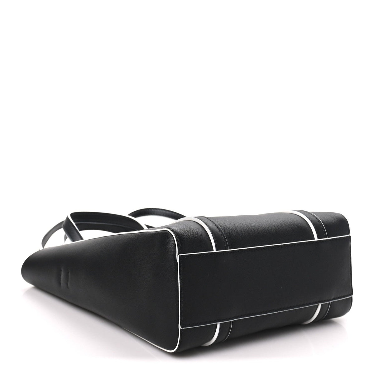 Balenciaga Smooth Calfskin Logo Double Sided XXS Everyday Tote Black White