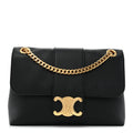 Celine Supple Calfskin Medium Victoire Black
