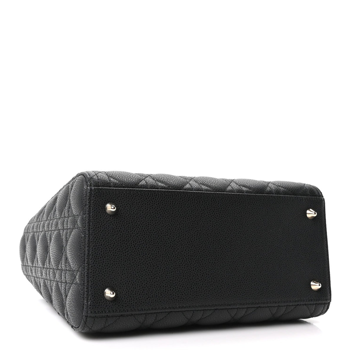 Dior Grained Calfskin Cannage Medium Lady Dior Black