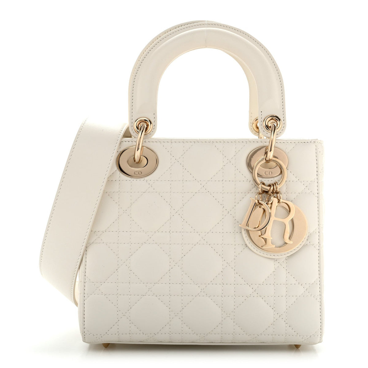Dior Lambskin Cannage Small My ABCDior Lady Dior White