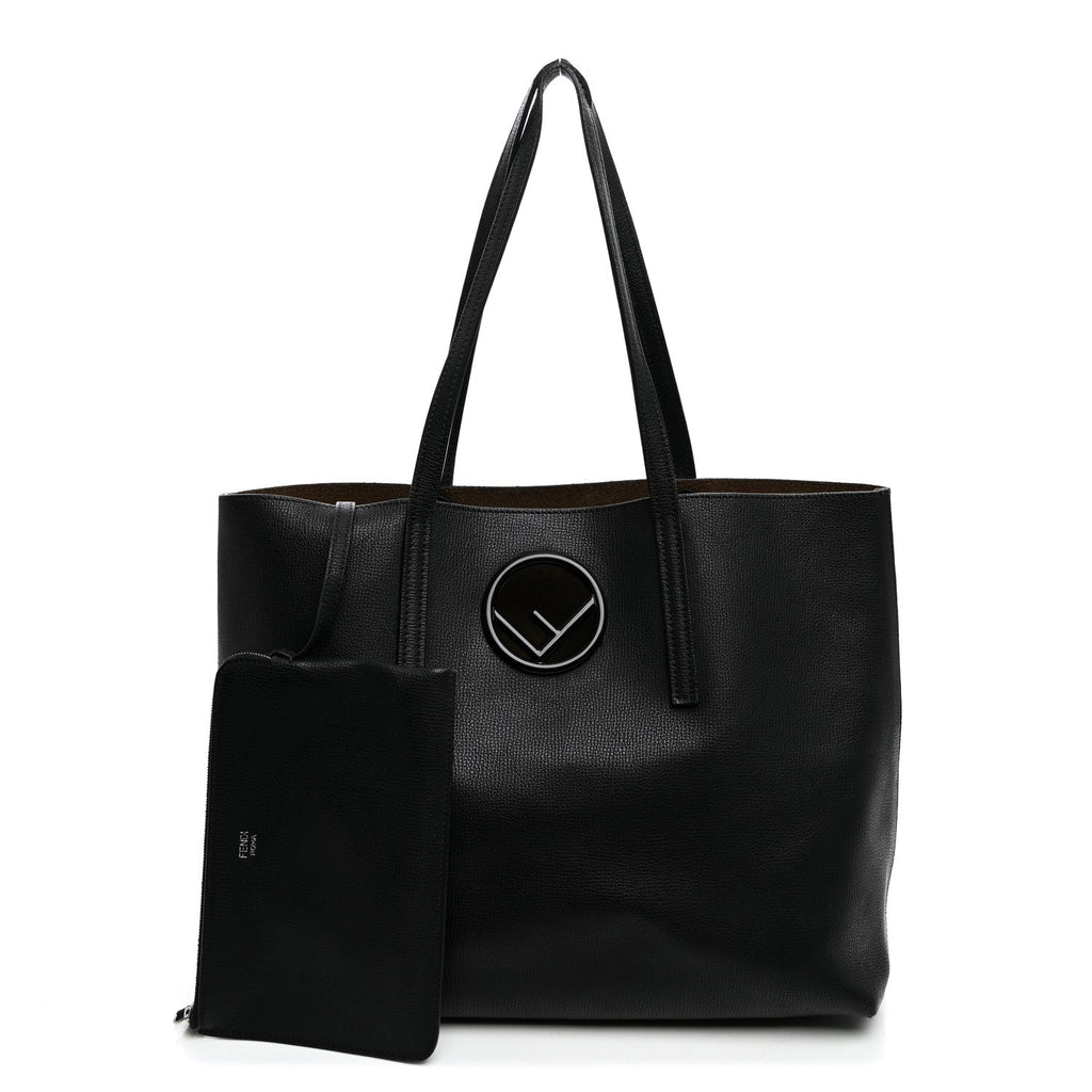 FENDI MEN'S SELLERIA DIAGONAL SHOPPING TOTE IN BLACK
