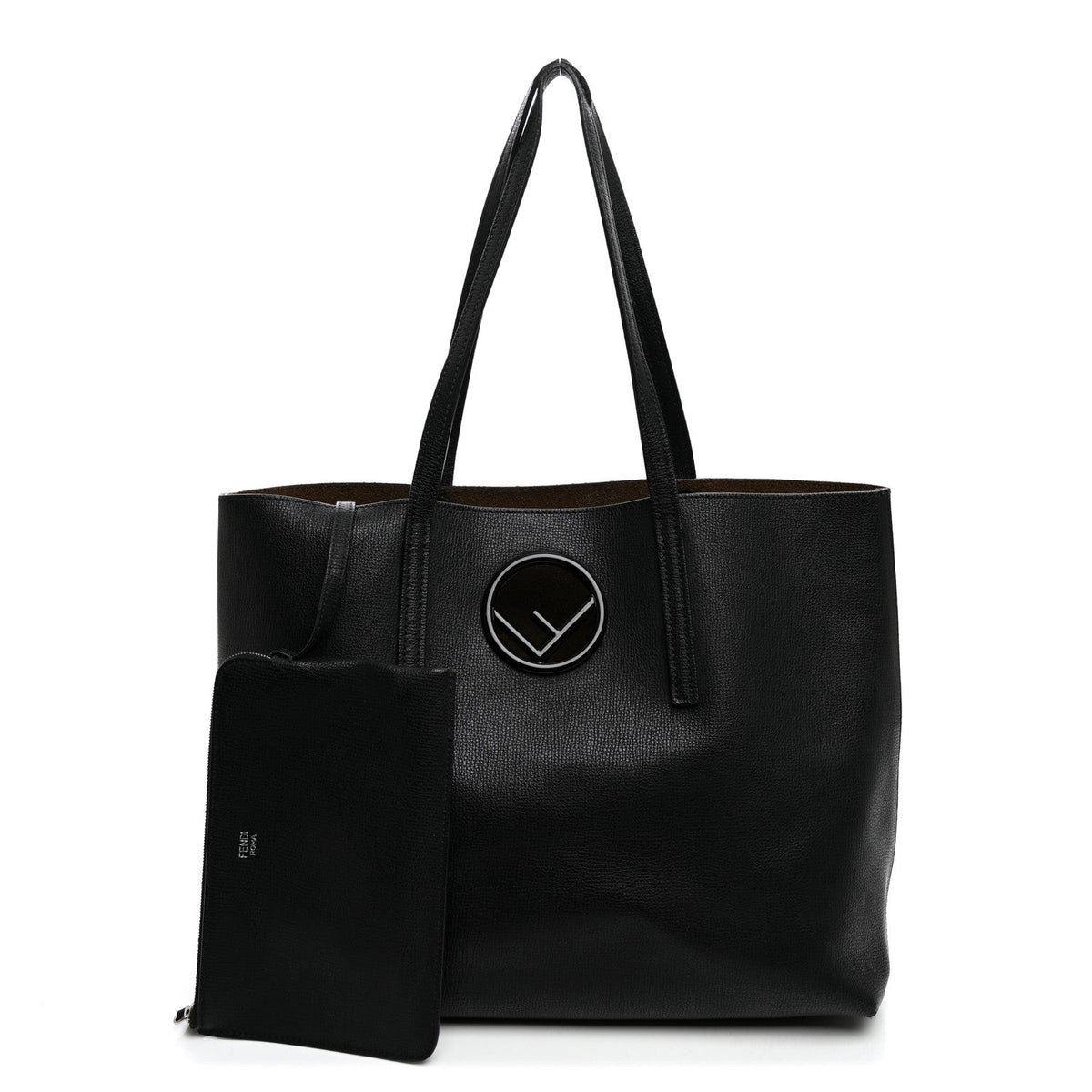 FENDI MEN'S SELLERIA DIAGONAL SHOPPING TOTE IN BLACK