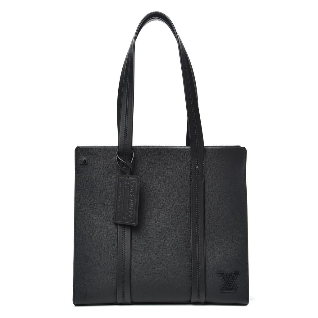 3/4 front view - Louis Vuitton LV Aerogram Tote Black
