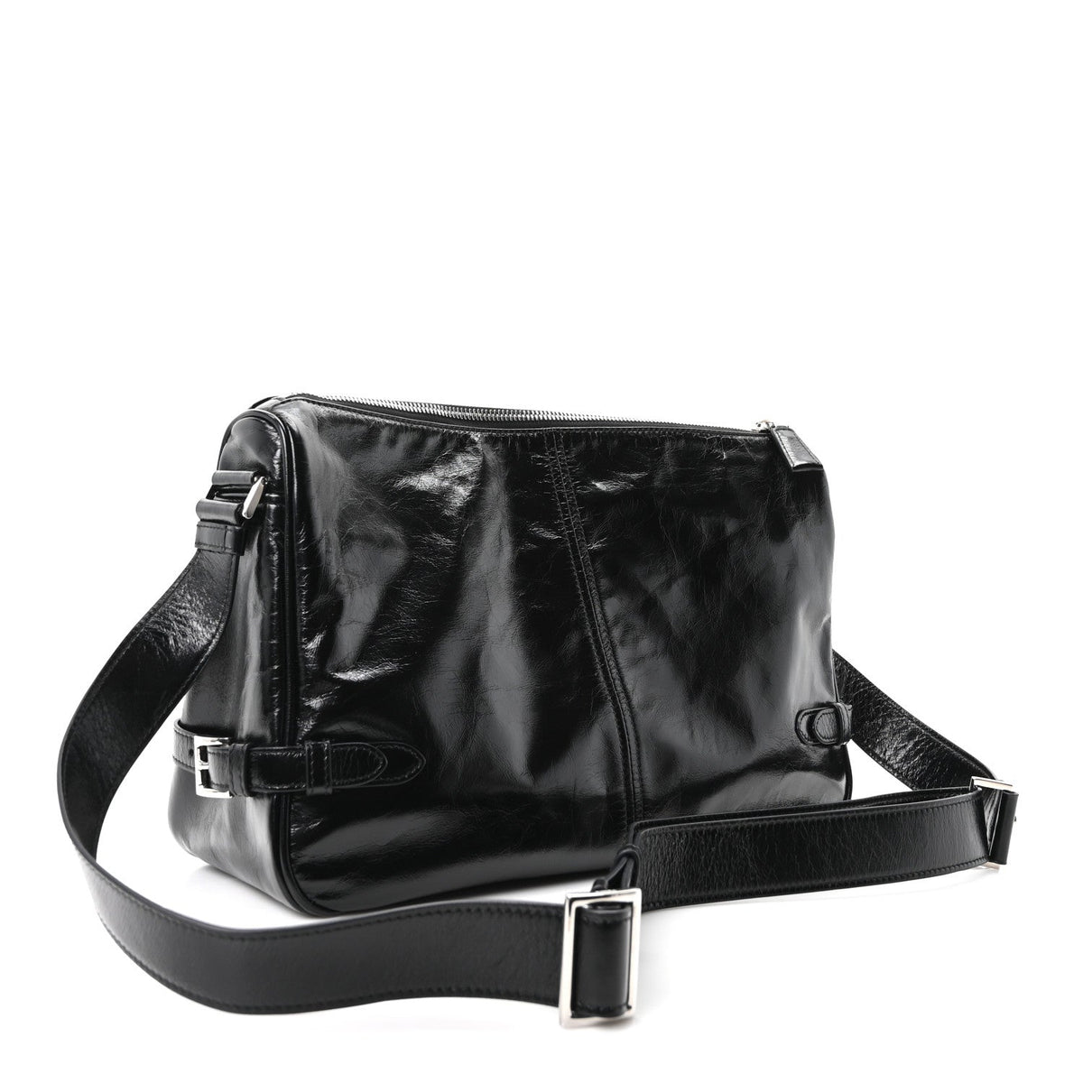 Prada Vitello Shine Shoulder Bag Black
