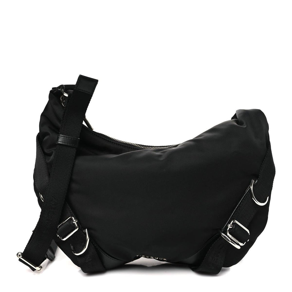 Givenchy Voyou crossbody bag black nylon back view