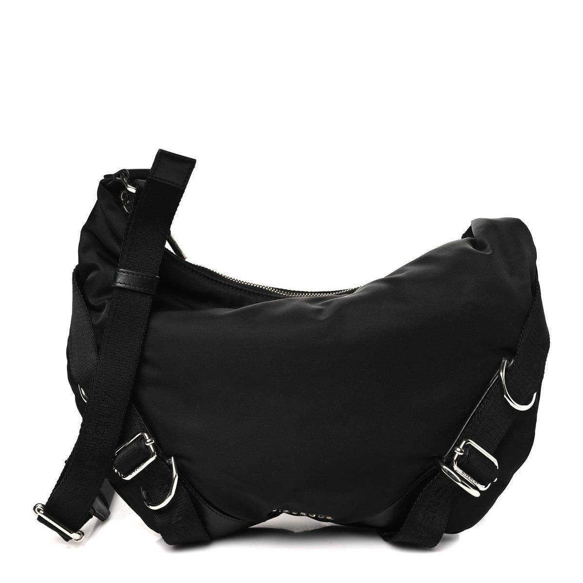 Givenchy Voyou crossbody bag black nylon back view