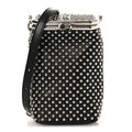 Saint Laurent Lambskin Studded Small Sac Charniere Black