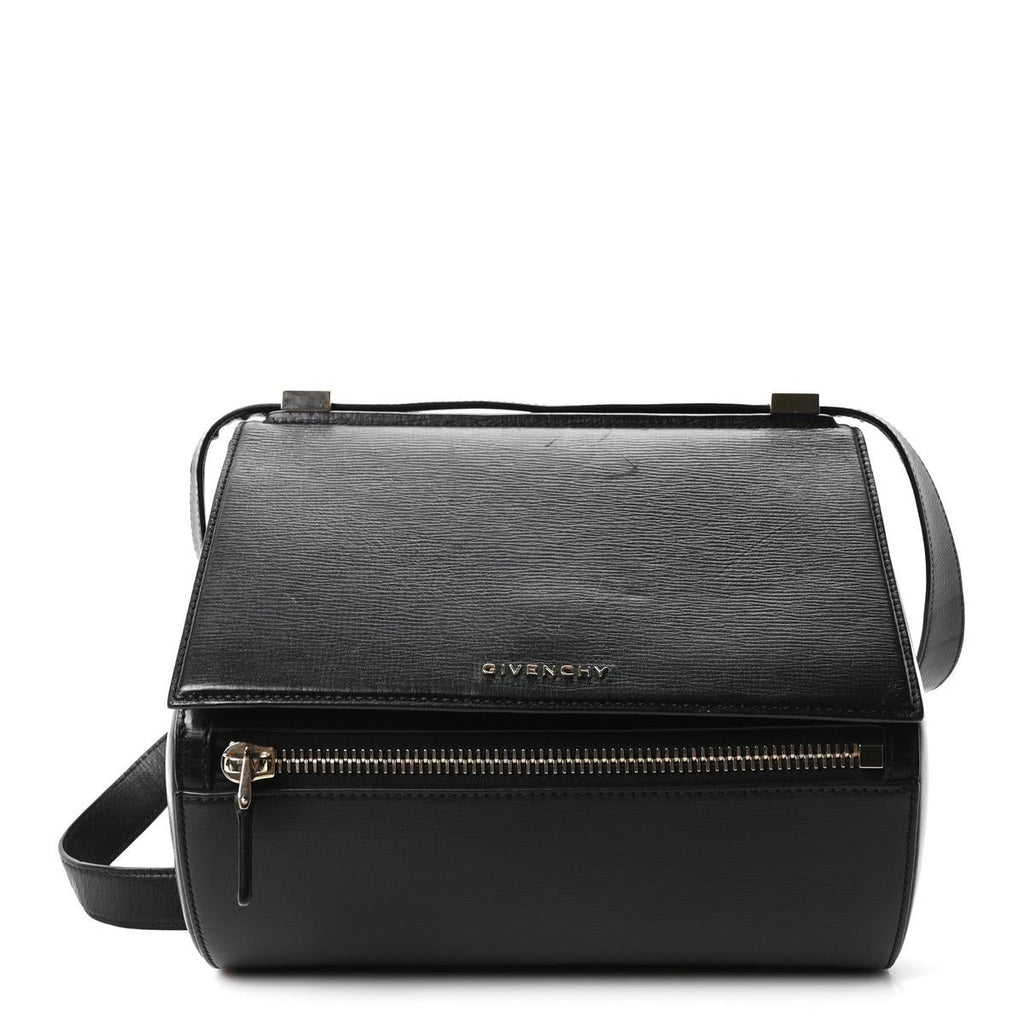 Givenchy Pandora Box crossbody medium black textured calfskin front view