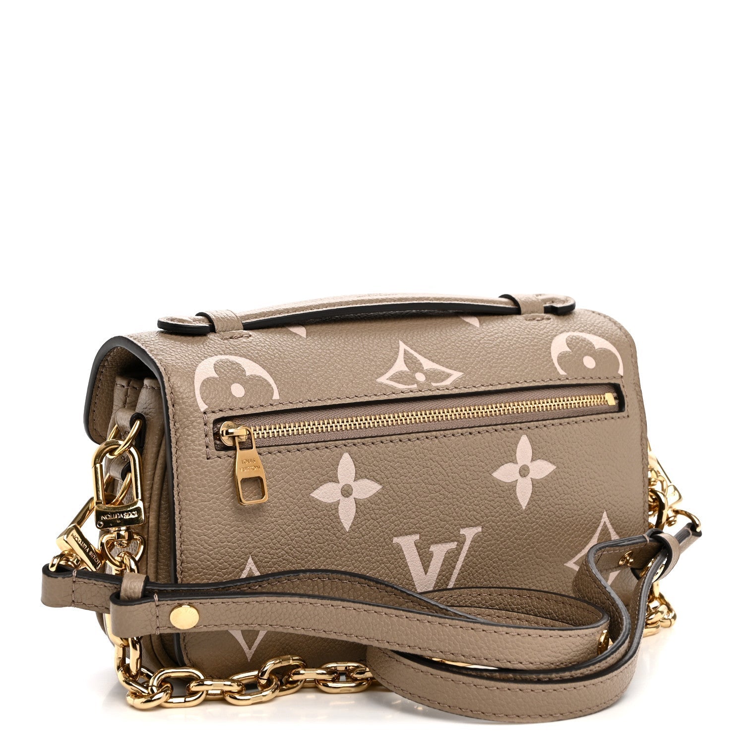 Louis Vuitton Empreinte Monogram Giant Pochette Metis East West Tourterelle Creme