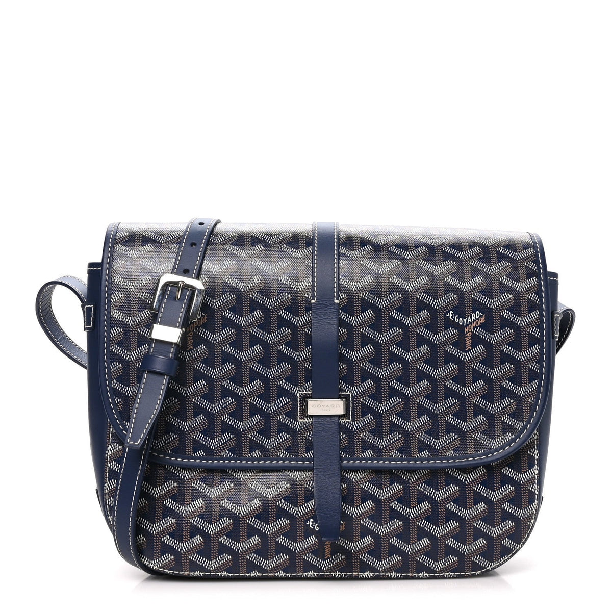 Goyard Goyardine Belvedere II MM Messenger Bag Navy