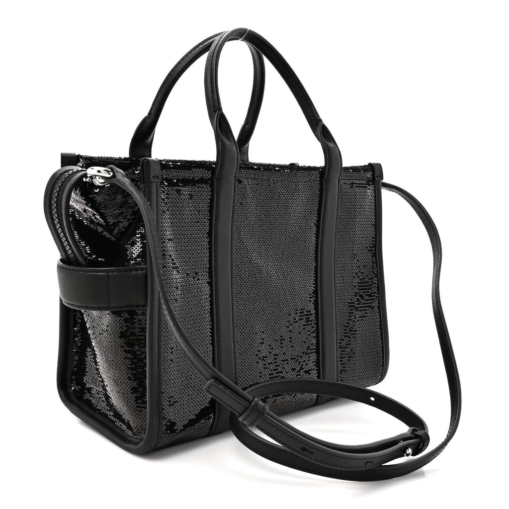 Marc Jacobs Sequin Small The Tote Bag Black