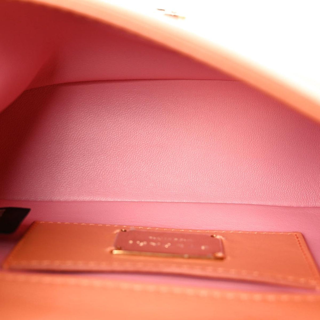 BVLGARI SERPENTI CABOCHON MINI CROSSBODY BAG IN ORANGE CALFSKIN