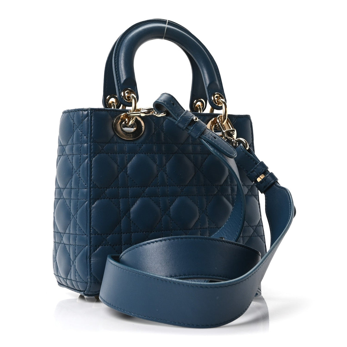 Dior Lambskin Cannage Small My ABCDior Lady Dior Deep Ocean