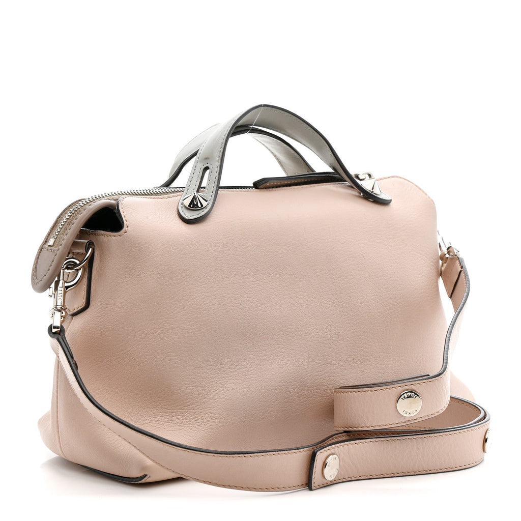 Fendi Vitello Dolce 4 Color Medium By The Way Boston Bag Soap Grigio Perla Multicolor