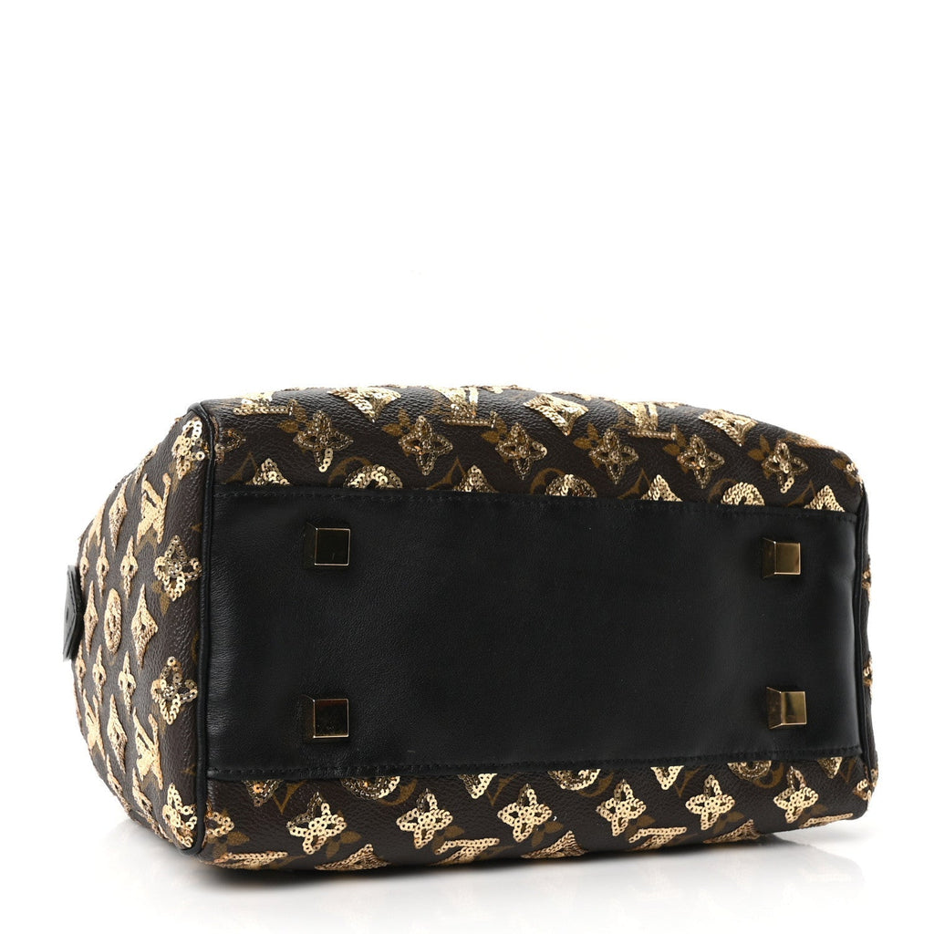 Louis Vuitton Monogram Sequins Eclipse Speedy 28 Gold
