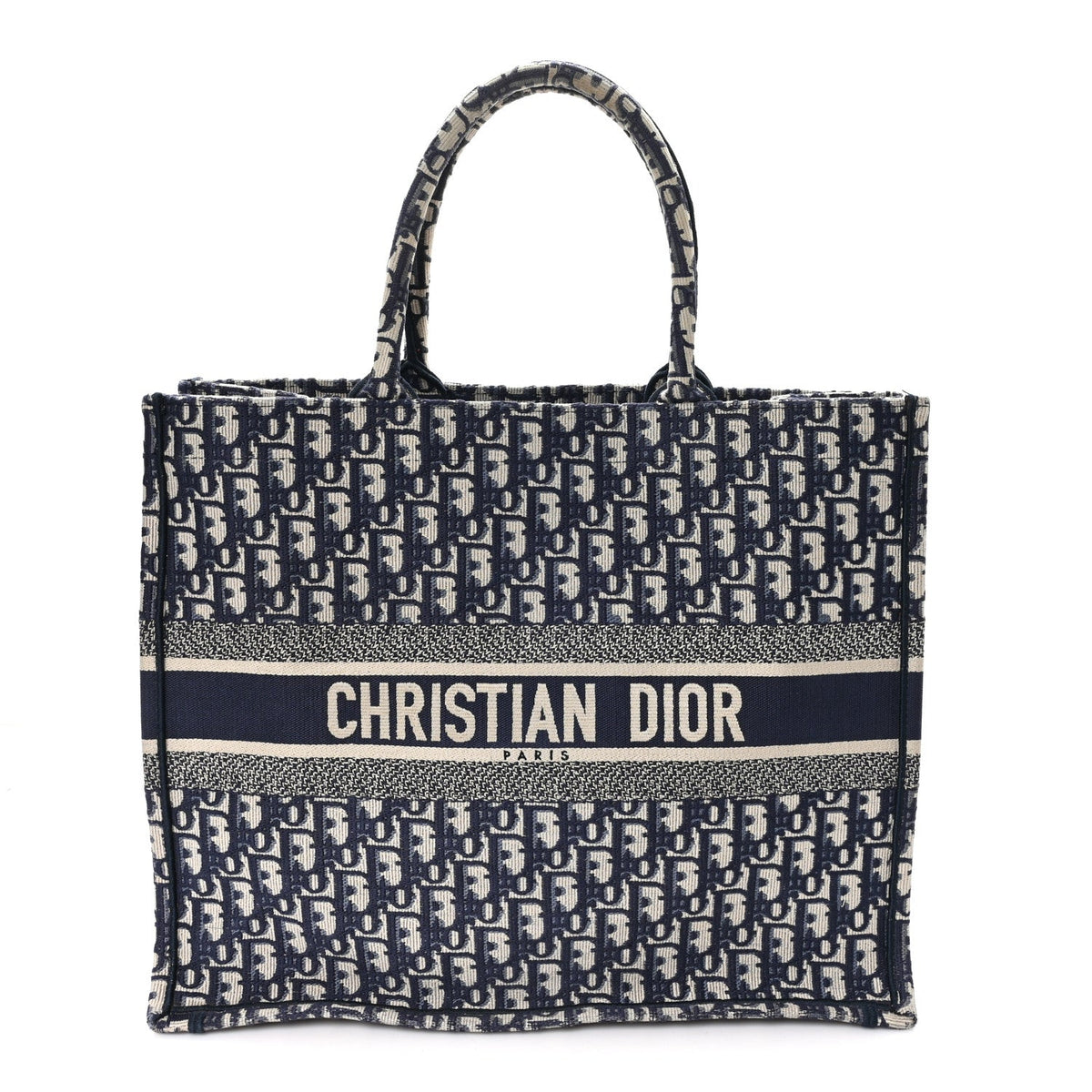Dior Oblique Large Book Tote Blue Multicolor