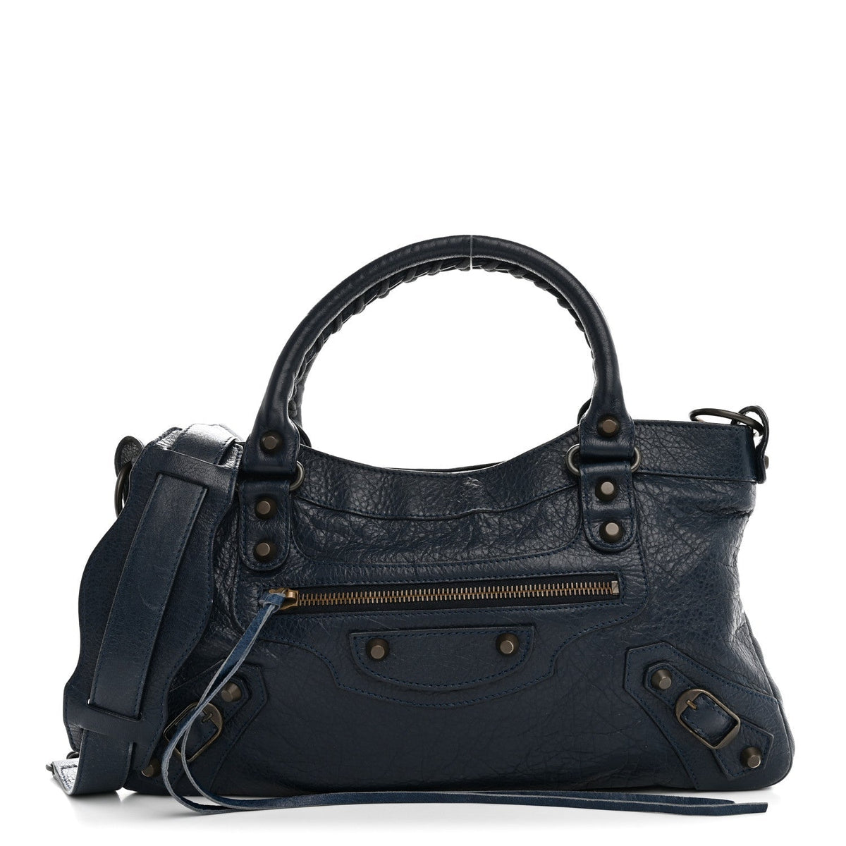 Balenciaga Agneau Classic Hardware First Bleu Obscur