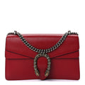 Gucci Dollar Calfskin Swarovski Crystal Small Dionysus Shoulder Bag Hibiscus Red