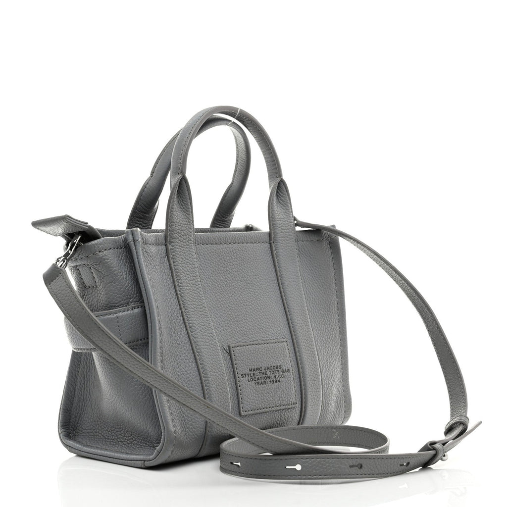 Marc Jacobs Grained Calfskin Small The Tote Bag Wolf Grey