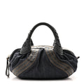 Fendi Denim Spalmati Woven Spy Bowler Blue