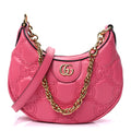 Gucci Calfskin GG Matelasse Mini Hobo Shoulder Bag Pink