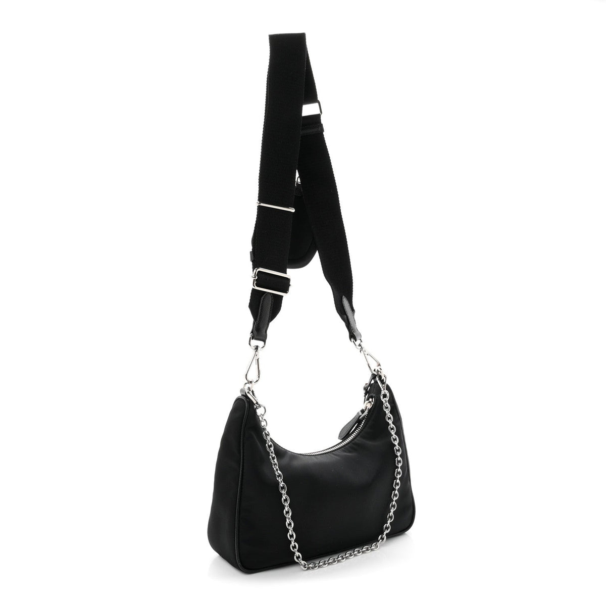 Prada Nylon Re-Edition 2005 Shoulder Bag Black