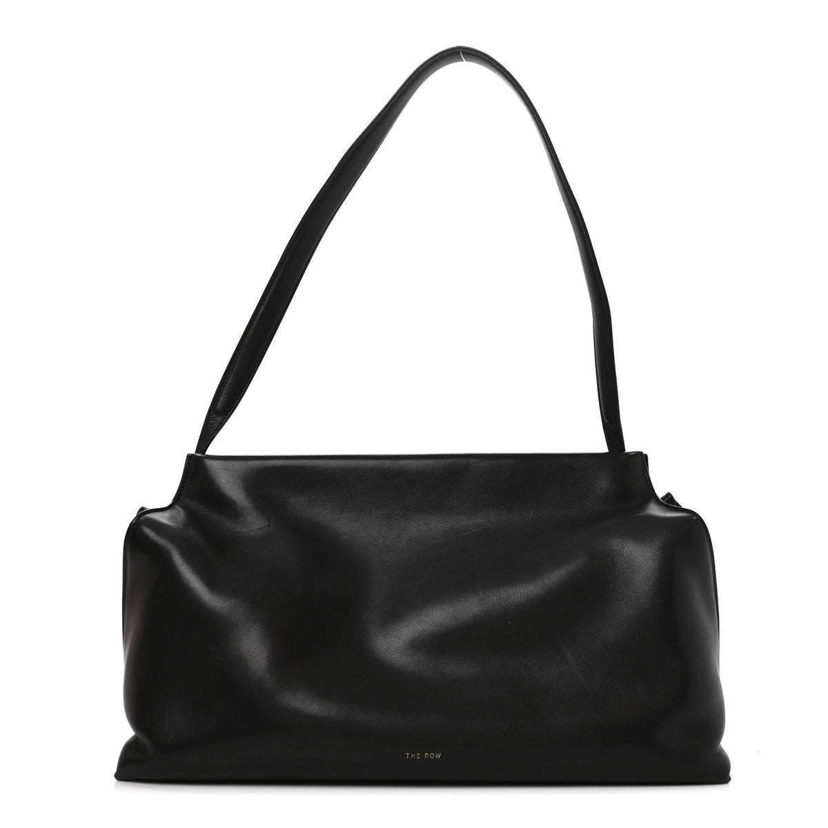 The Row Saddle Calfskin Sienna Shoulder Bag Black