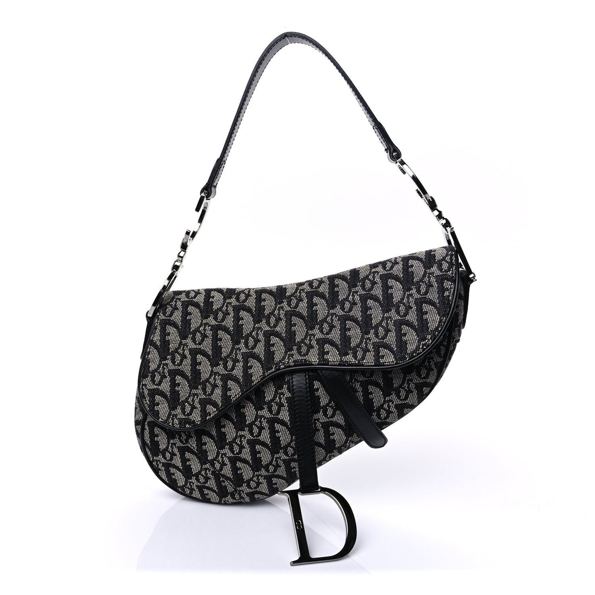Dior Monogram Saddle Bag Black