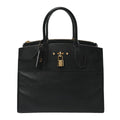 3/4 front view - Louis Vuitton Calfskin City Steamer MM Black