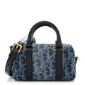 Dior Denim Oblique Nano Groove 17 Bag Blue