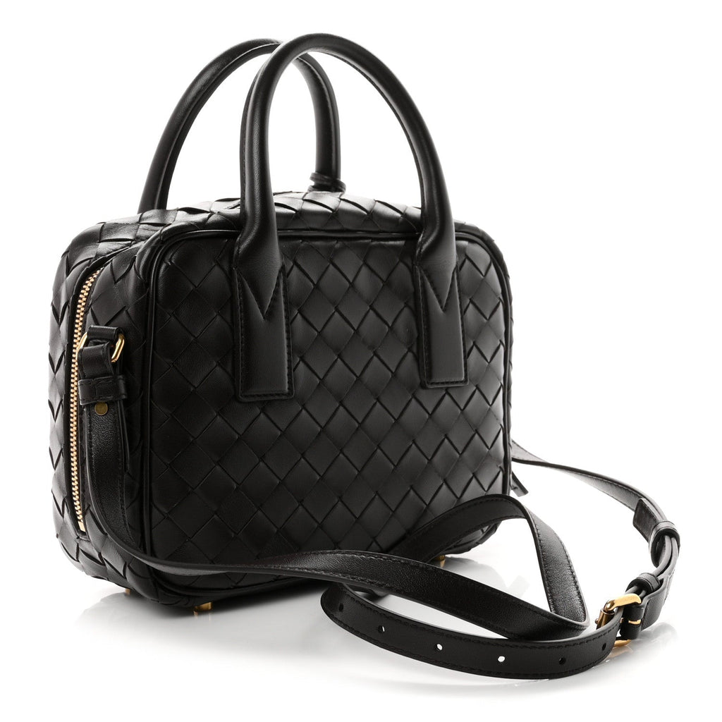 Bottega Veneta Lambskin Intrecciato Small Getaway Fondant