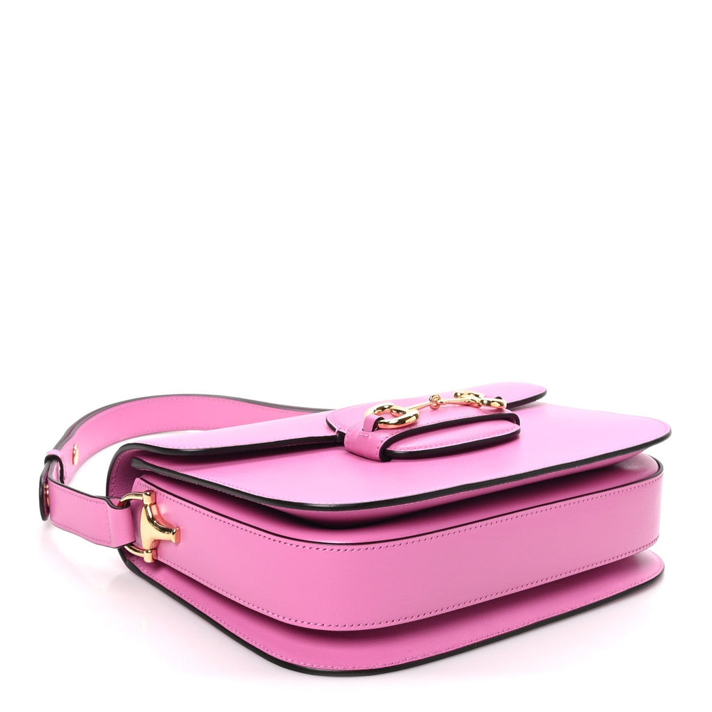 Gucci Azalea Calfskin Horsebit 1955 Shoulder Bag Libre Pink