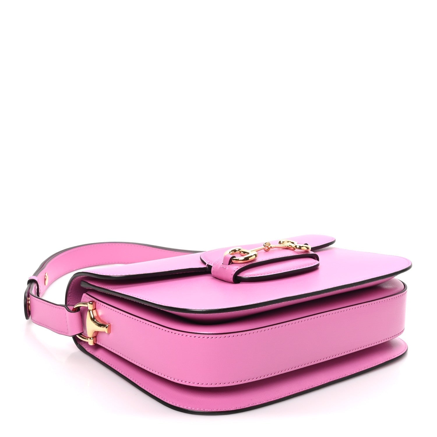 Gucci Azalea Calfskin Horsebit 1955 Shoulder Bag Libre Pink
