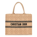 Dior Raffia Cannage Medium Book Tote Natural