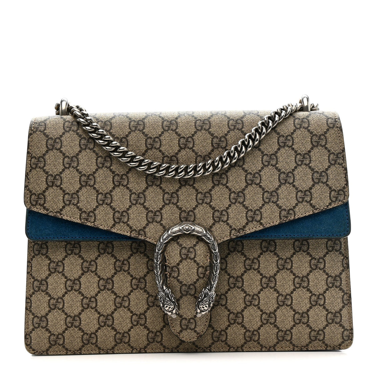 Gucci GG Supreme Monogram Medium Dionysus Shoulder Bag Blue