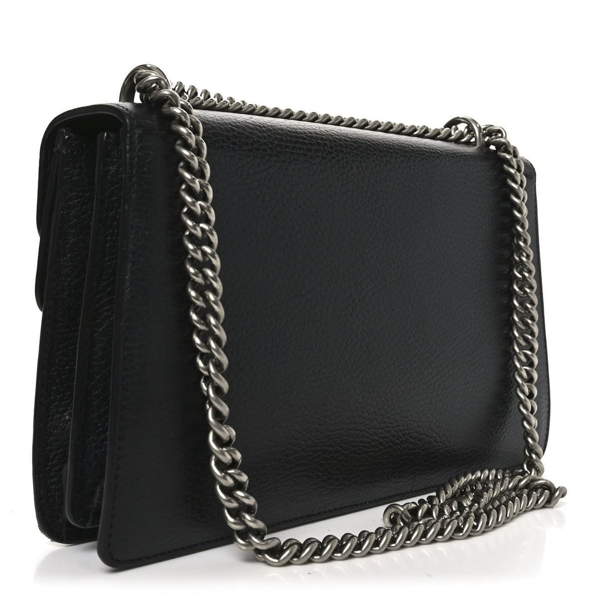 Gucci Pebbled Calfskin Small Dionysus Shoulder Bag Black