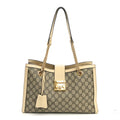 Gucci GG Supreme Monogram Medium Padlock Tote White