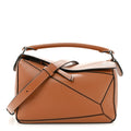 Loewe Calfskin Small Puzzle Bag Tan